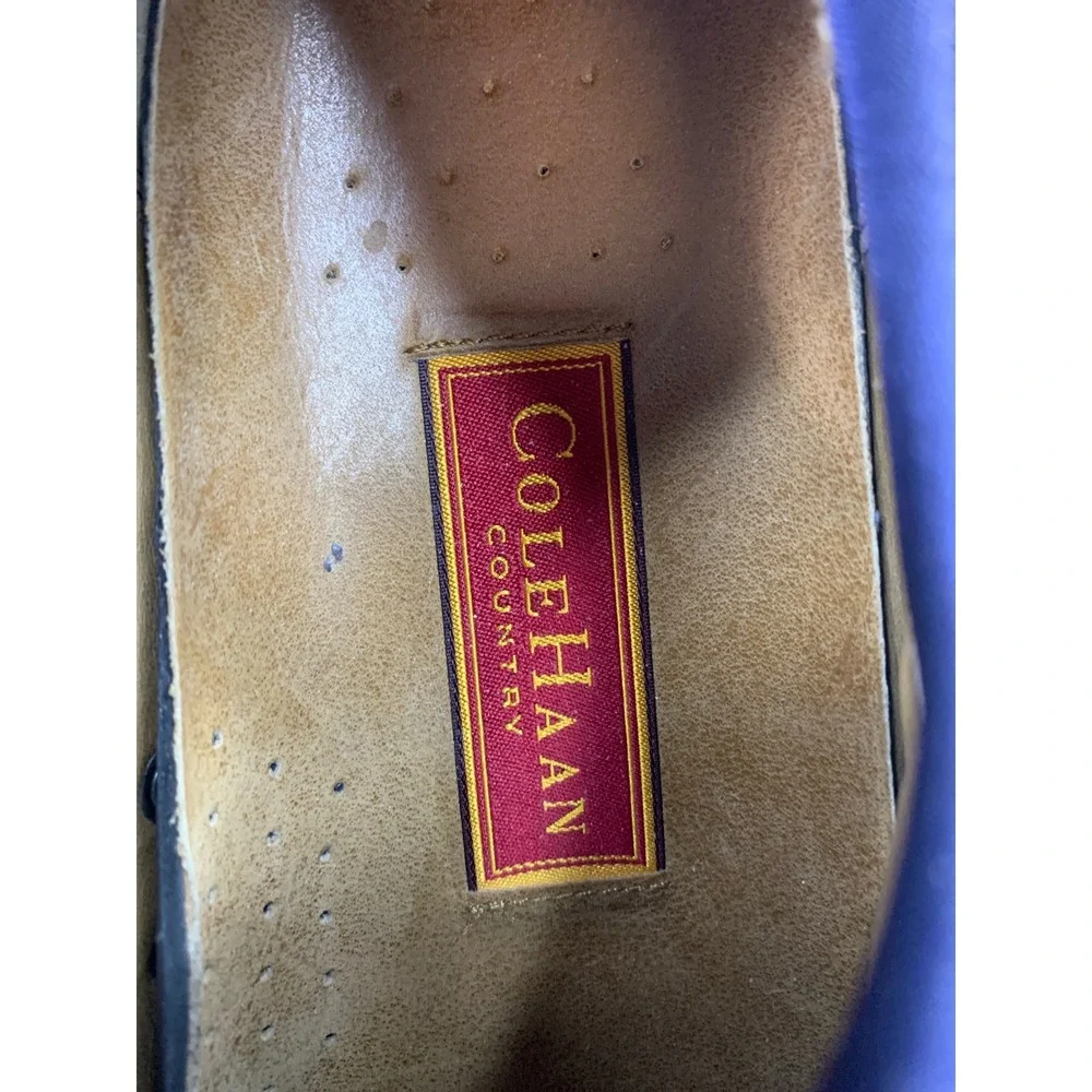 Cole Haan Country Men's Nike Air Boat Shoes Tan Nubuck Blue Loafers 10 Shoes